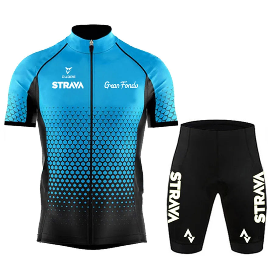 STRAVA Cycling Jersey Set for Men