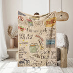 1PC Gilmore Girls Pattern Flannel Blanket, Soft, Skin-Friendly, Warm, Machine Washable, Suit for Sofa, Bed,Office,Travel,Camping