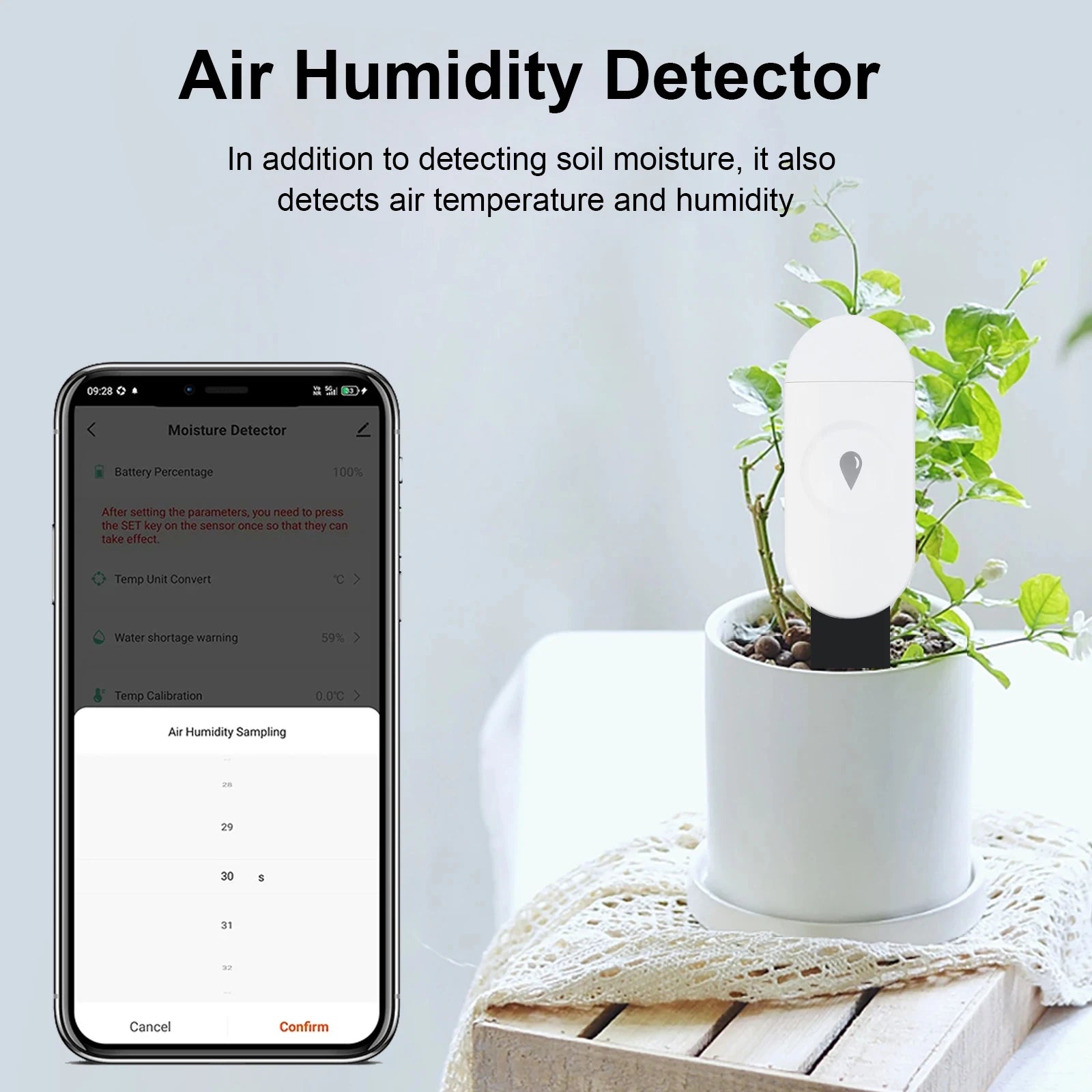 Tuya Zigbee Temperature Humidity Moisture Detector Smart Soil Tester Moisture Sensor Real Time Monitor Support Home Assistant Z2