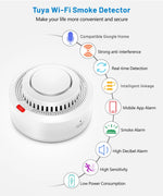 Tuya Smart WiFi Smoke Sensor Fire Protection Smoke Detector 85dB Sound Security System Firefighters  Smartlife APP Control