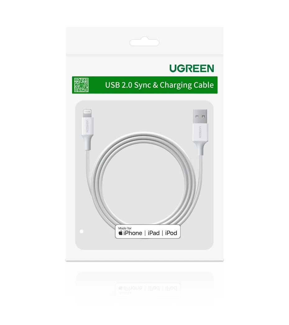 UGREEN MFi USB to Lightning Cable for iPhone 14 13 12 Pro Max 2.4A Fast Charging for iPhone for iPad Phone Data Cable