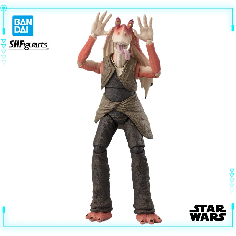 Bandai Original Genuine Anime Star Wars: Episode The Phantom Menace Jar Jar Binks S.H.Figuarts 16cm Model Action Figure Toy Gift