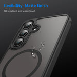 Translucent Frosted Shield Shockproof Case For Samsung Galaxy S25 FE Magnetic Wireless Charging TPU Frame Plastic Phone Cover