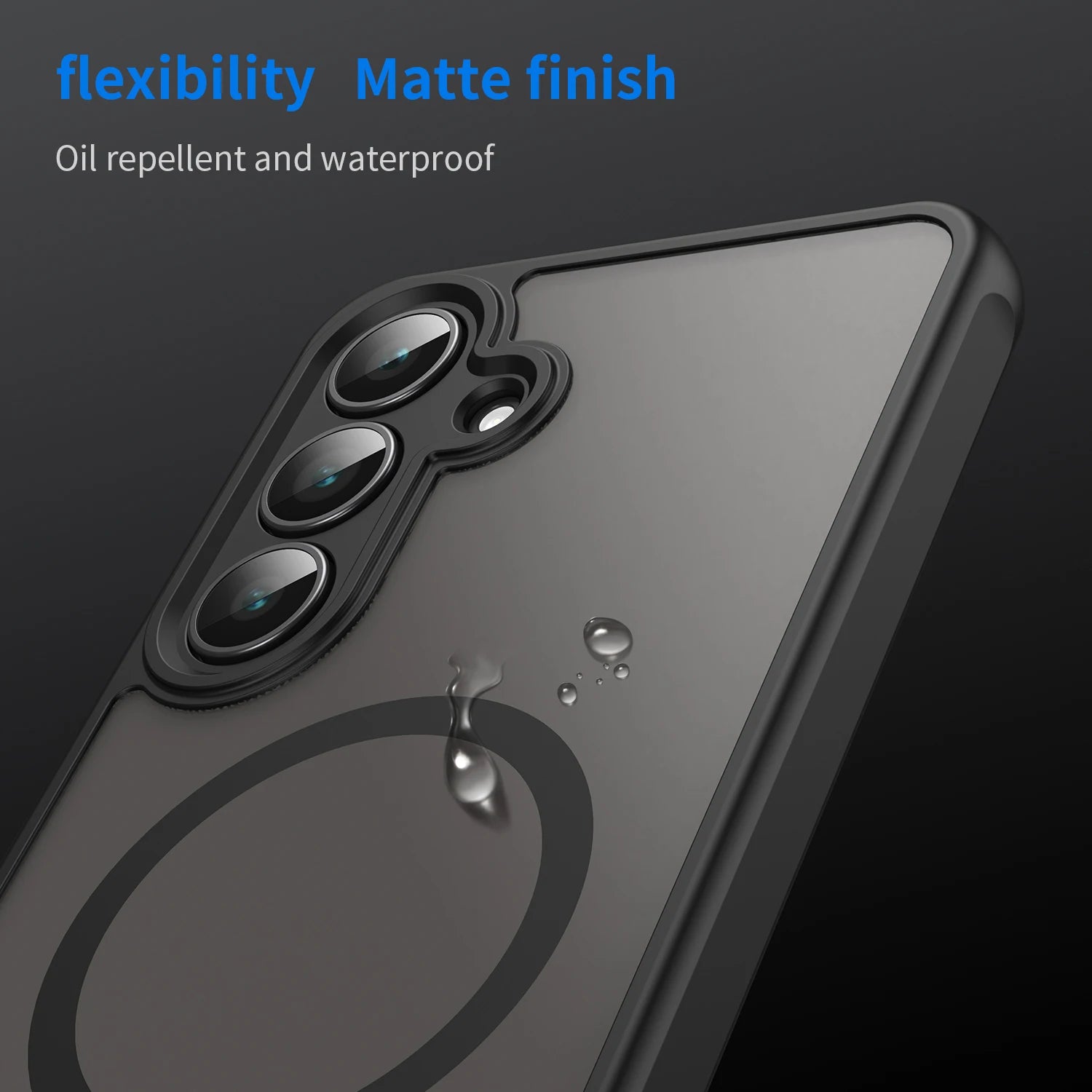 Translucent Frosted Shield Shockproof Case For Samsung Galaxy S25 FE Magnetic Wireless Charging TPU Frame Plastic Phone Cover