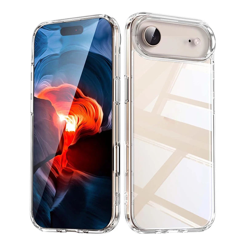 Hybird Military Grade Case for iPhone 17 Air 17 Pro Max Case Shockproof Transparent Hard Acrylic Case for iPhone 16 Pro Max 16E