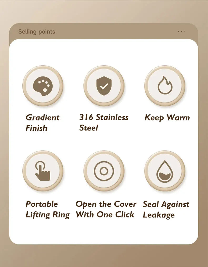 500ml large capacity thickened 316 stainless steel vacuum Thermal insulation portable Tumbler Thermos Water bottle Coffee cup