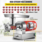 SucceBuy Electric Meat Grinder, 661 Lbs/Hour 1100 W Meat Grinder Machine 1.5 HP Electric Meat Mincer with 2 Grinding Plates,