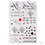 4 Styles Temporary Tatoo Waterproof Fake Tattoo Sticker The Joker Halloween Tattoos Tatouage Tatto For Men Women