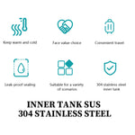 Watersy 500ML/17oz Stainless Steel Small Mouth Thermals Vacuum Portable Leak-proof Sports Water Bottle Gym Kettle