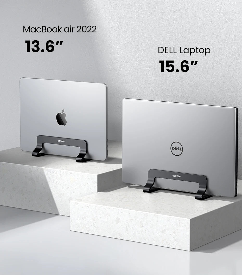 UGREEN Vertical Laptop Stand For MacBook Pro Aluminum Portable Notebook Stand Laptop Support MacBook Air Pro Tablet Phone Stand