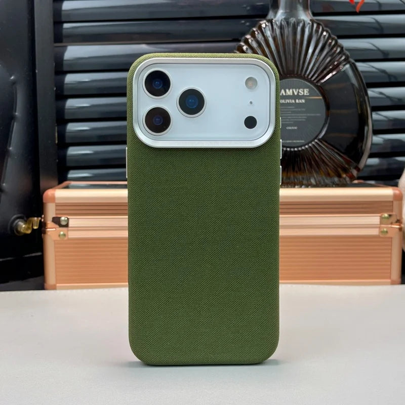 High Quality Original Tech Woven Phone Case For IPhone 17 16 15 Pro Max For Magsafe Invisible Magnetic Charging Shockproof Cover