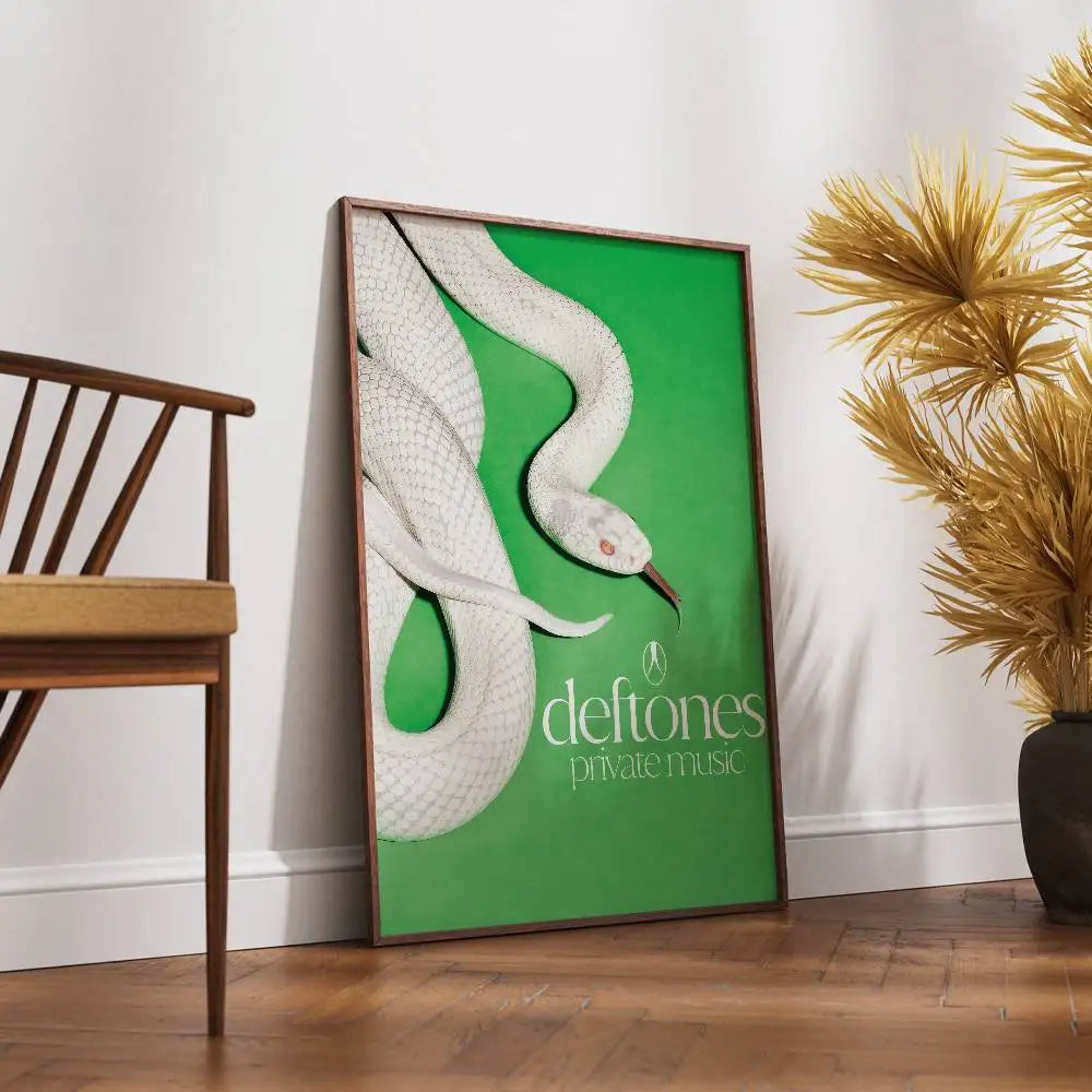 D-Deftones Private Music Poster Self-adhesive Art Waterproof Paper Sticker Coffee House Bar Room