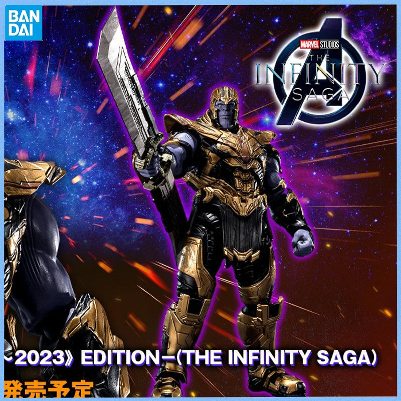 Genuine THE INFINITY SAGA Avengers: Endgame SHF  Iron Man Mark6 Mark85 Thanos Anime figure Movable toy Doll for Collector