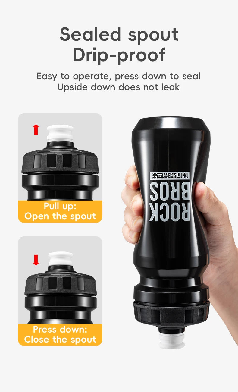 ROCKBROS Bicycle Water Bottle 600ML PP Sports Cup Cycling Kettle Outdoor Camping Hiking Squeeze Bike Cup