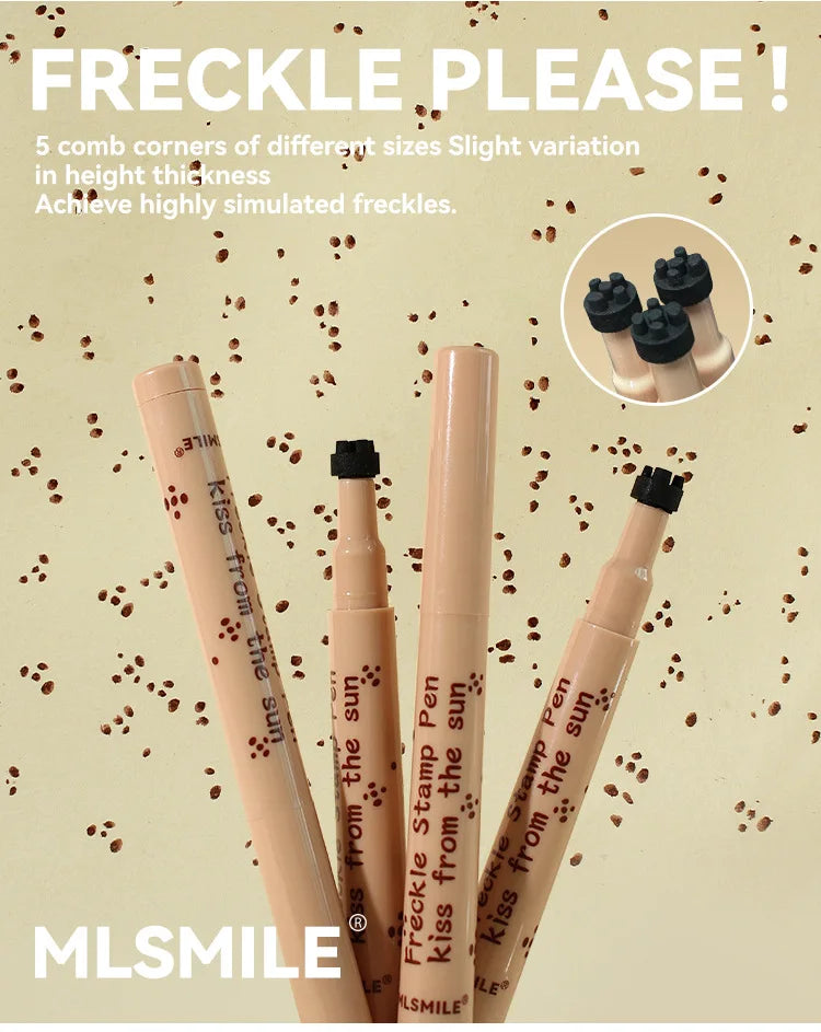 Waterproof Freckle Pen Natural Lifelike Fake Freckles Pen for Lasting Look Dot Spot Pen Makeup for Women Makep Light/Dark Brown