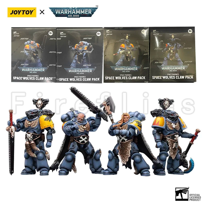 1/18 JOYTOY Action Figure – Warhammer 40K Horus Heresy Space Wolves Logan Ghostwolf Mecha Model