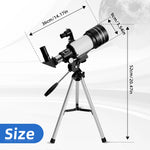 Astronomical Telescope With Finderscope For Child Beginner 150 Times Zoom High-definition Moon Viewing Telescope With Phone Rack
