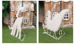 Christmas Decoration Reindeer with Sleigh LED Lighted Elk Xmas Outdoor Yard Lawn Decor Holiday Party Home Ornaments