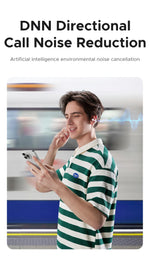 UGREEN LCD Full Color Smart Screen Wireless TWS Bluetooth Earphones Earbuds Open Clip Ear Headphones AI Call Noise Cancellation