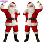 Christmas Santa Claus Costume Men's Adult Christmas Eve Performance Clothing Traditional Red And White Suit for Modern Dance