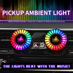 2 in 1 Smart RGB Pickup Lights LED 3D Ambient Lamp Sound Control Music Rhythm Lights Air Freshener for Car Gaming TV Creative