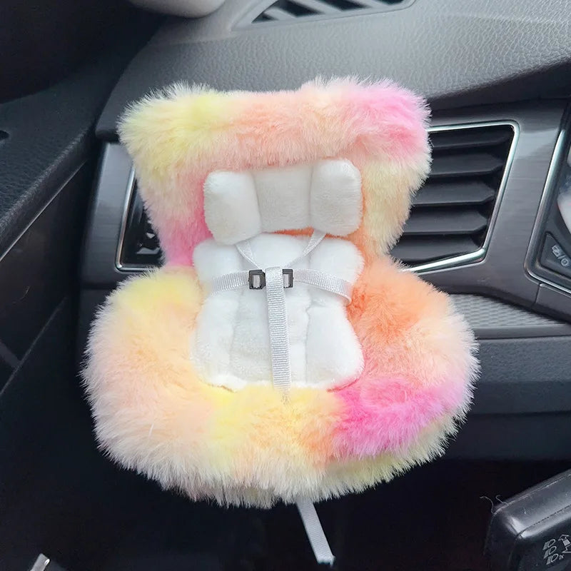 15-17cm doll Seat  Labubu carseat Safety Seat Cute Doll Air Outlet Aromatherapy decoration high-grade Car Interior Decoration
