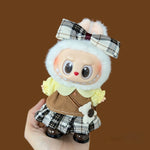 2025 New 17cm Blind Box Labubu Costume Cosplay Changeable Handmade Frog and Pig Plush Set Skirt Labubu Doll Costume