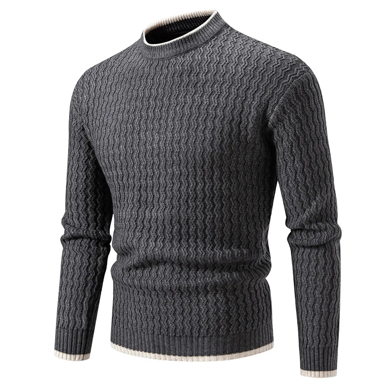 New Autumn Winter O-Neck Slim Fit Knit Sweater Men Casual Pullovers Fashion Mens Youthful Vitality Knitted Pullover Sweaters Man