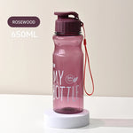 Transparent Water Bottle Portable Sport Cup for Drinking Kitchen Tools 650ML Water Bottle For School Gym Travel Girl Boy