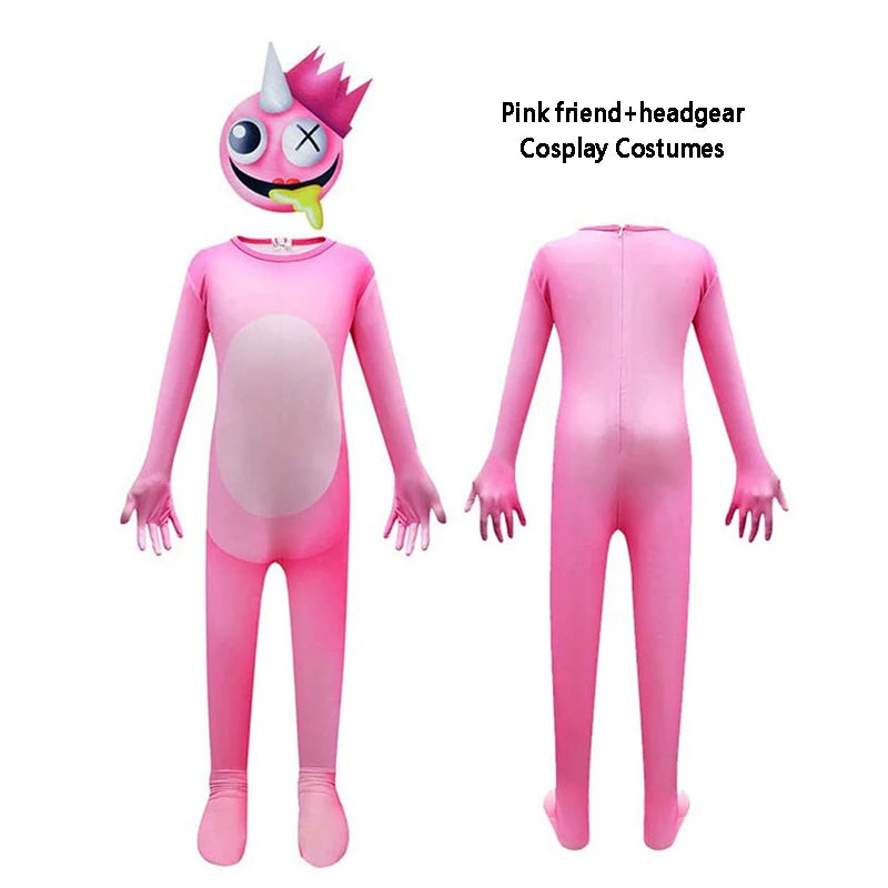 Cosplay Costumes Boy Halloween Blue Monster Jumpsuit Carnival Birthday Party Show Costume Girl Suit Horror Game Novelty Gift Set