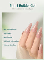 Nailpop HEMA-FREE Builder Gel 30g for Nail Extension Milky Smooth Clear/Pink Long Lasting Quick Building Soak Off UV Nail Gel