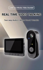 Smart Video Doorbell Outdoor Waterproof Intercom Doorbell Infrared Night Vision Audio Real-Time Monitoring Security Camera