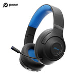 Picun BG 01 Gaming Wireless Headphone Mic OverEar Earphones 0.045s Low Latency Bluetooth 5.3 40mm Driver Wireless Cable Headset