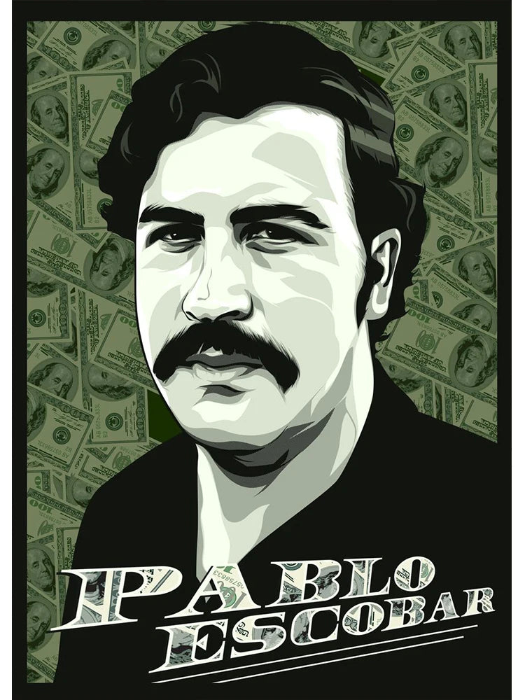 Lord Pablo Escobar Narcos Mugshot Poster Canvas Painting Colombian Drug Gangster Wall Art For Living Room Home Decoration
