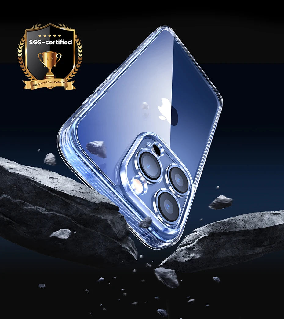 UGREEN Case for iPhone 17 16 15 14 Pro Max Shockproof Clear Case Transparent Cover for iPhone 15 Pro 16 Phone Protective Case