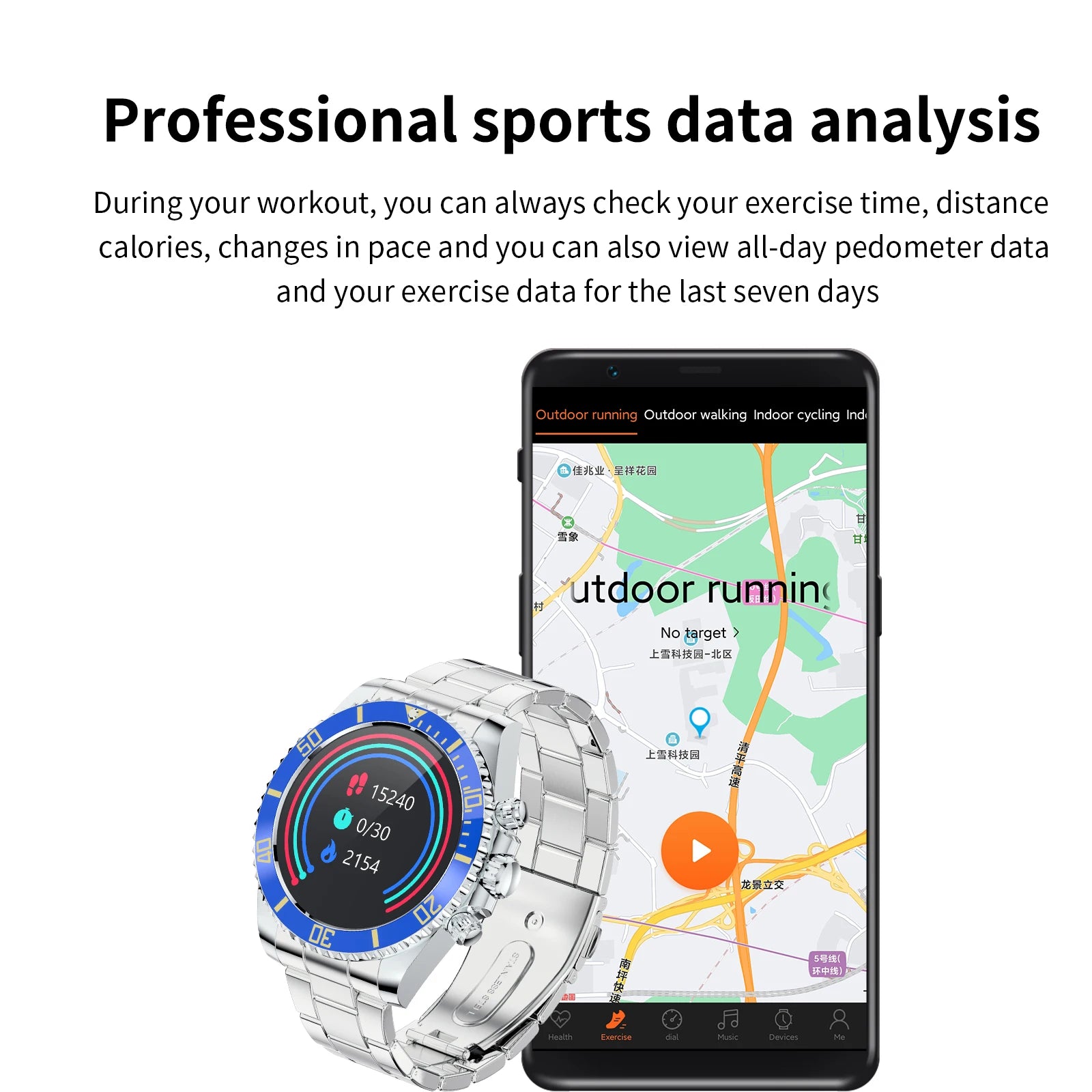 Smart Watch Man Aiweile AW12 High-End Luxury Smartwatch Fitness Tracker Sport Business Bluetooth Call for Xiomi IOS DIY Faces