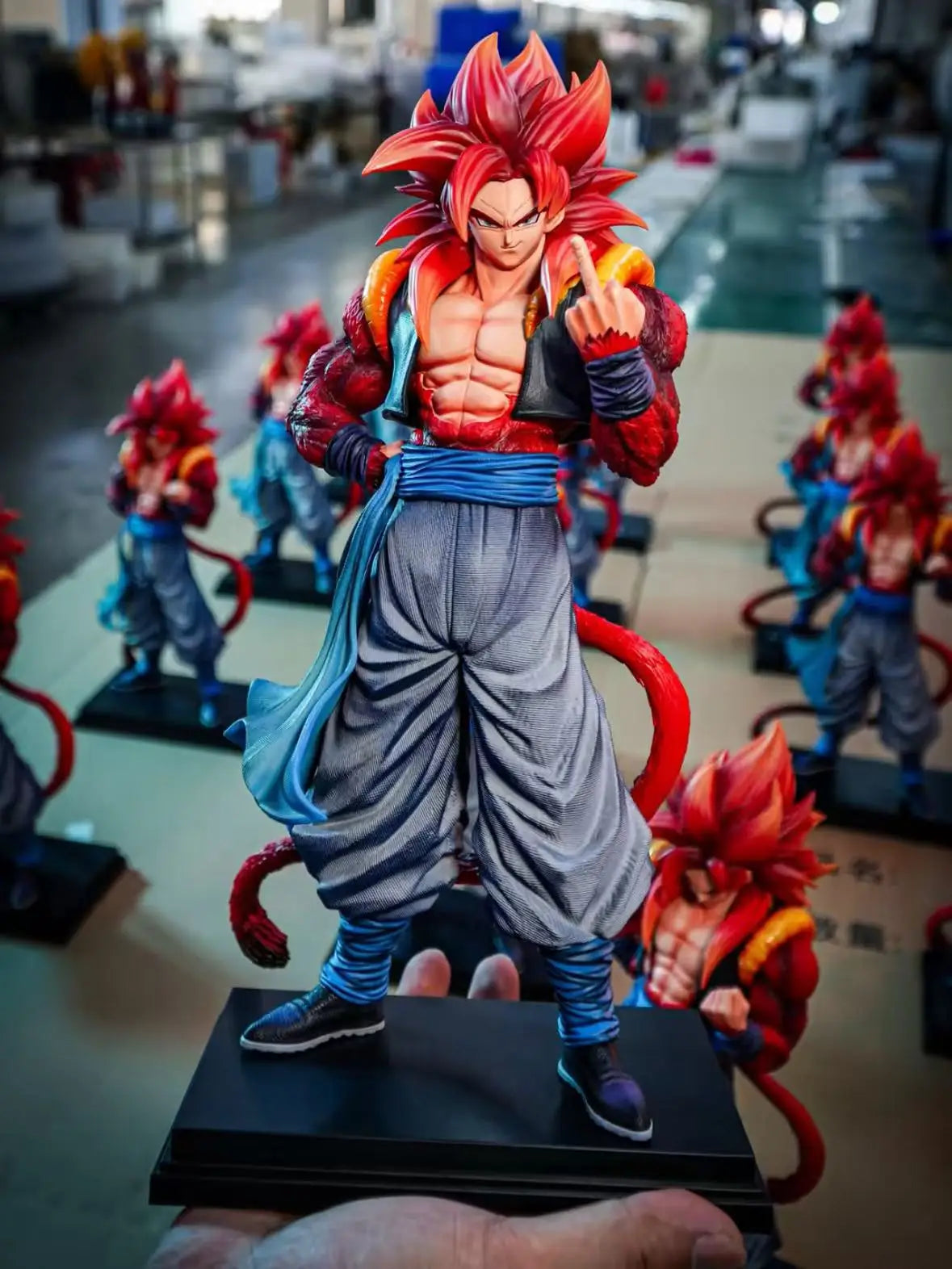 Jt Statue Dragon Ball Ssj4 Gogeta Figure Replaceable Hands Super Saiyan 4 Gogeta Pvc Action Figures Collection Model Toys Gifts