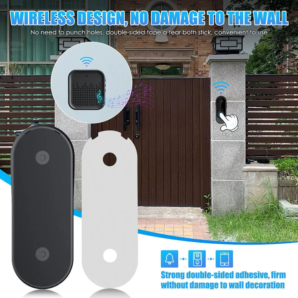 Tuya Doorbell With Camera Wireless Bundle Video Doorbell WIFI HD Outdoor Phone Door Bell Camera Security Video Intercom IR