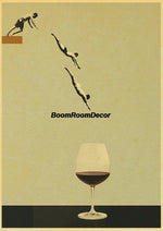 Retro Abstract Creative Poster Kraft Paper Nostalgia Canvas Prints Modern Landscape Coffee Bar Wall Art Posters Living Decor