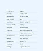 UGREEN HDMI 2.1 Cable 8K 60Hz 48Gbps Earc Ultra High-Speed HDMI-Compatible Cable for Xiaomi TV Box Laptop Projector PS4 PS5