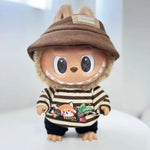 Doll outfit vinyl plush doll clothes for 38cm Korea Kpop Exo Labubu doll clothes striped shirt set