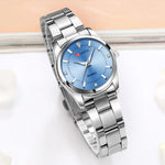 Luxury Women's Watch 29mm Fashionable Stainless Steel Rhinestone Pink Minimalist Girl Clock Outdoor Travel Women Wrist Watches