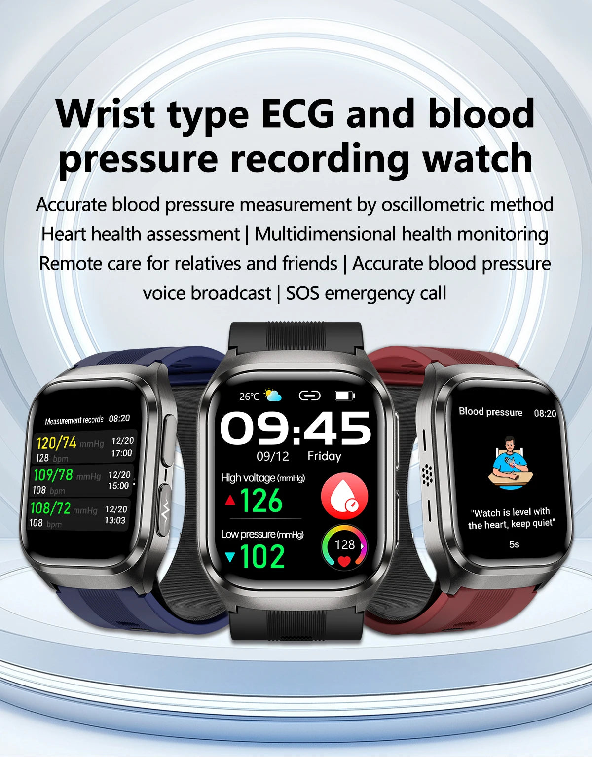 2025 AI Diagosis ECG Health Smart Watch Men Blood Pressure Lipid Uric Acid NFC Air Pump Airbag Health Smartwatches Women For IOS