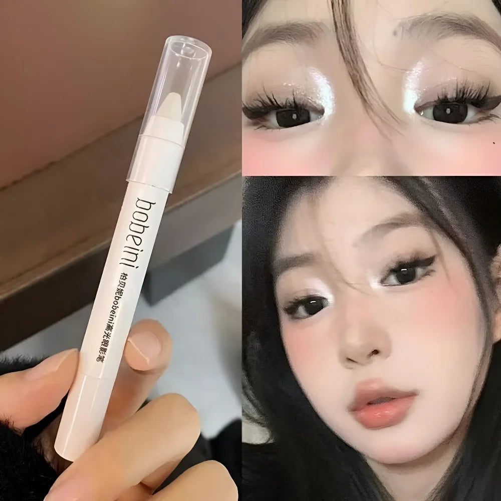 Eye Makeup Highlighter Pencil, Undereye Brightener Pencil, Dual-End Eye Shadow Stick, Smudge-Proof Eye Makeup Face Contouring