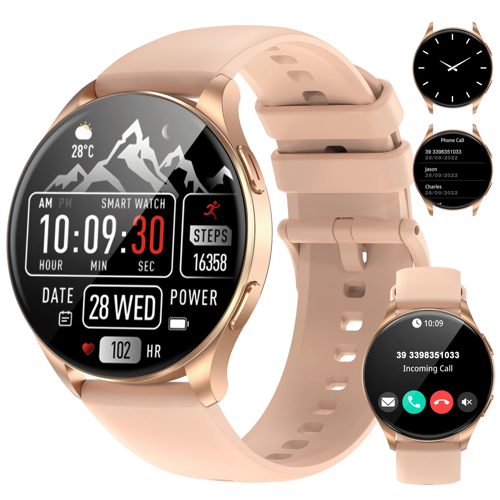 Blackview X20 Smart Watch with Health Monitoring Fitness Tracking 1.43” HD AMOLED Screen Bluetooth Watches for Men Women Gifts