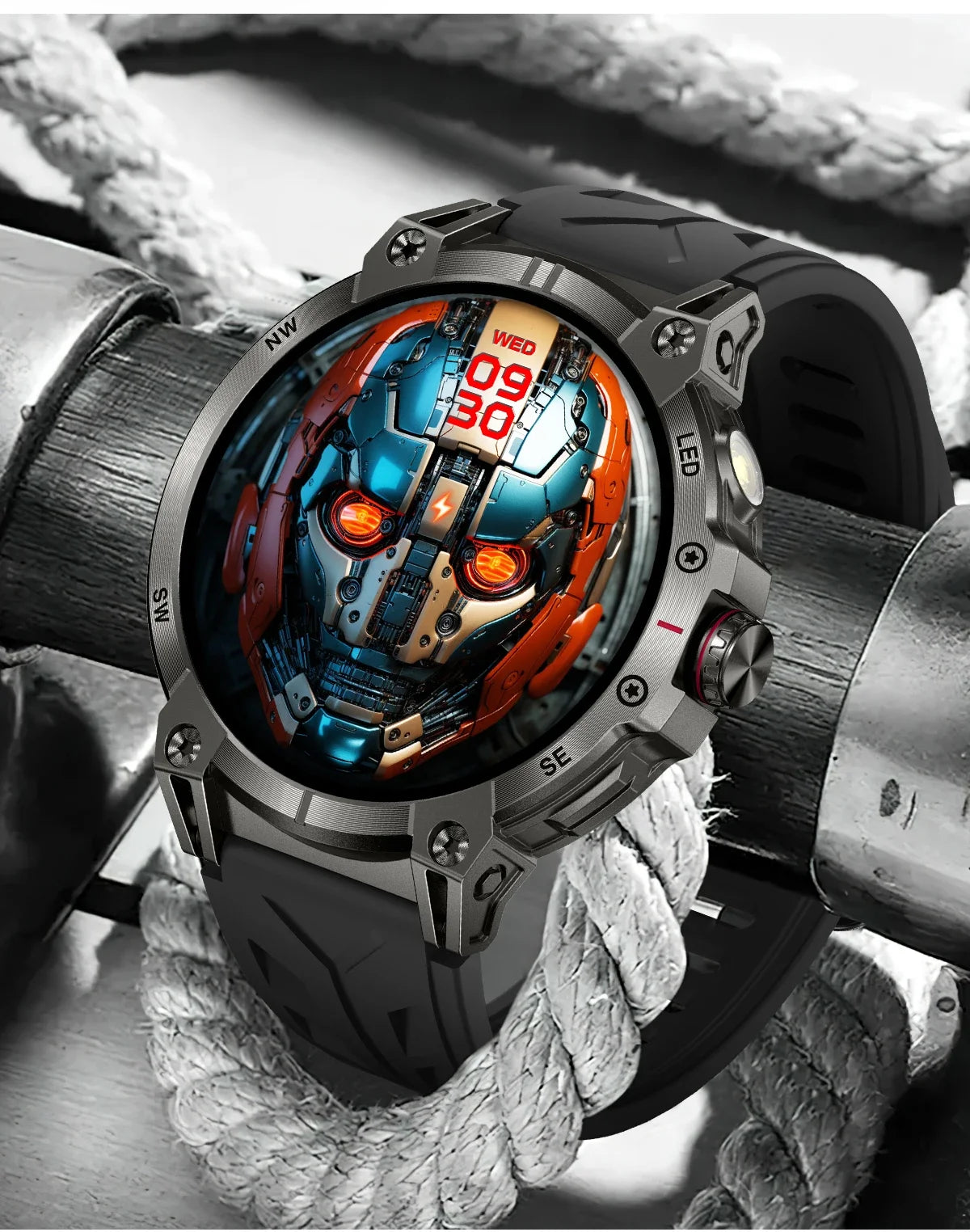 Xiaomi 760mAh Large Battery Outdoor Smart Watch Men 1.85 inch HD Screen GPS Compass Bluetooth Call IP68 Waterproof Smartwatch