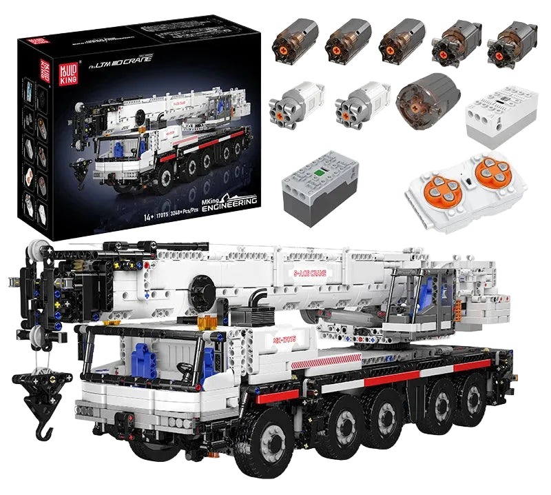 Motorized RC Mobile Crane Building Blocks Set – LTM1110 Engineering Model (Compatible Bricks)