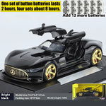 1:32 Batmobile Vision GT AMG Super Concept Car Diecast Metal Alloy Model Car Pull Back Sound And Light Bat Custom Edition Friend