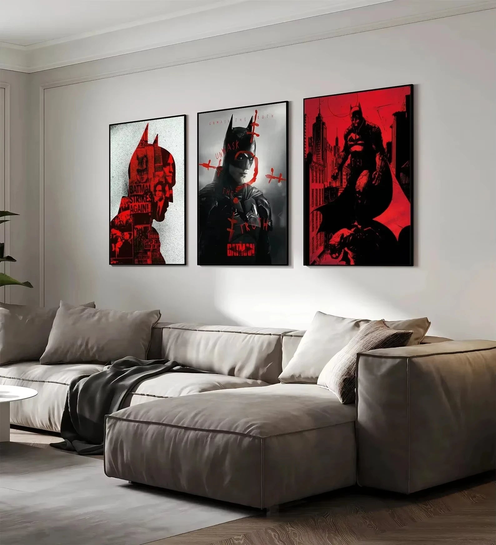 Batman Movie Posters Figures Home Decoration Canvas Painting Wall Art Bedroom Cartoons Decor