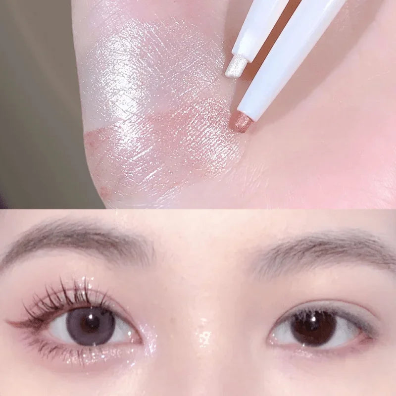 Diamond White Eyelid Highlighter Pen for Brightening Eye Glitter Golden Eyeliner Eyeshadow Stick for Stunning Makeup Results